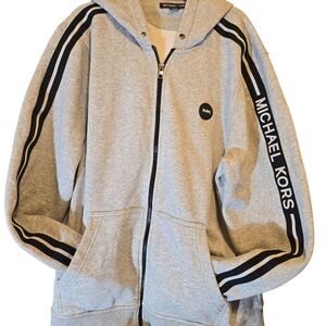 Michael Kors Gray Zip-Up Hoodie